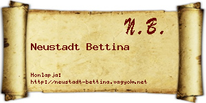 Neustadt Bettina névjegykártya