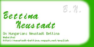 bettina neustadt business card